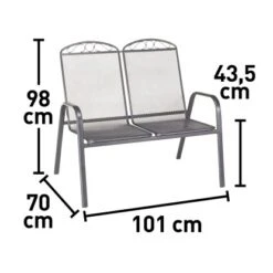 Gartenbank Sacramento II 2-Sitzer 99 Cm X 106 Cm X 71 Cm Grau 3 Gartenbank Sacramento II 2-Sitzer 99 Cm X 106 Cm X 71 Cm Grau -Gardena Verkäufe 048124970904 VM01 091020 L