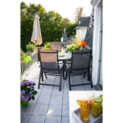 Klappsessel Pacora II Textilen Mit Verstellbarer Rückenlehne Schwarz 7 Klappsessel Pacora II Textilen Mit Verstellbarer Rückenlehne Schwarz -Gardena Verkäufe 209236 3299 6