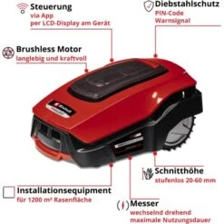 Einhell Mähroboter Freelexo 1200 LCD BT -Gardena Verkäufe 4006825653441 2171 03