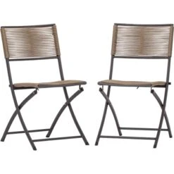 Acamp Set 2x Klappstuhl Ropa 45 Cm X 52 Cm X 85 Cm Anthrazit-Taupe