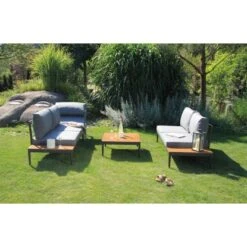 Acamp Loungegruppe Paros Anthrazit-Teak FSC® 4 Acamp Loungegruppe Paros Anthrazit-Teak FSC® -Gardena Verkäufe 4013556562706 4380 03