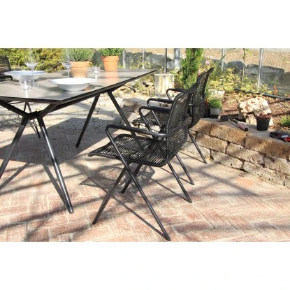 Acamp Set 4x Stapelsessel Alpha Rope 55 cm x 57 cm x 83 cm Anthrazit-Nero Acamp Set 4x Stapelsessel Alpha Rope 55 Cm X 57 Cm X 83 Cm Anthrazit-Nero -Gardena Verkäufe 4013556570312 4808 03