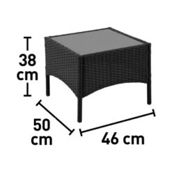 Balkonset Taracoa Wicker Schwarz 3-teilig -Gardena Verkäufe 4048126619542 80