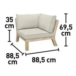 Ecksessel Morenci Mit Auflage Taupe 10 Ecksessel Morenci Mit Auflage Taupe -Gardena Verkäufe 4048126622863 90