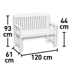 Gartenbank Glendale 2-Sitzer Weiß FSC® 93 Cm X 120 Cm X 60 Cm 5 Gartenbank Glendale 2-Sitzer Weiß FSC® 93 Cm X 120 Cm X 60 Cm -Gardena Verkäufe 4048126624713 VM 01