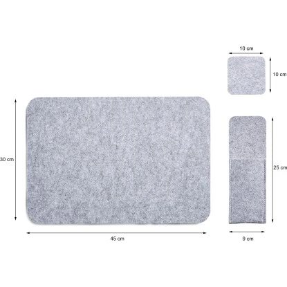 Amare Filzuntersetzer 4er-Set Hellgrau Amare Filzuntersetzer 4er-Set Hellgrau -Gardena Verkäufe 4251083904921 4655 03