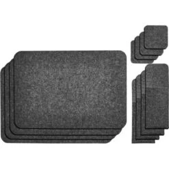 Amare Filzuntersetzer 4er-Set Dunkel